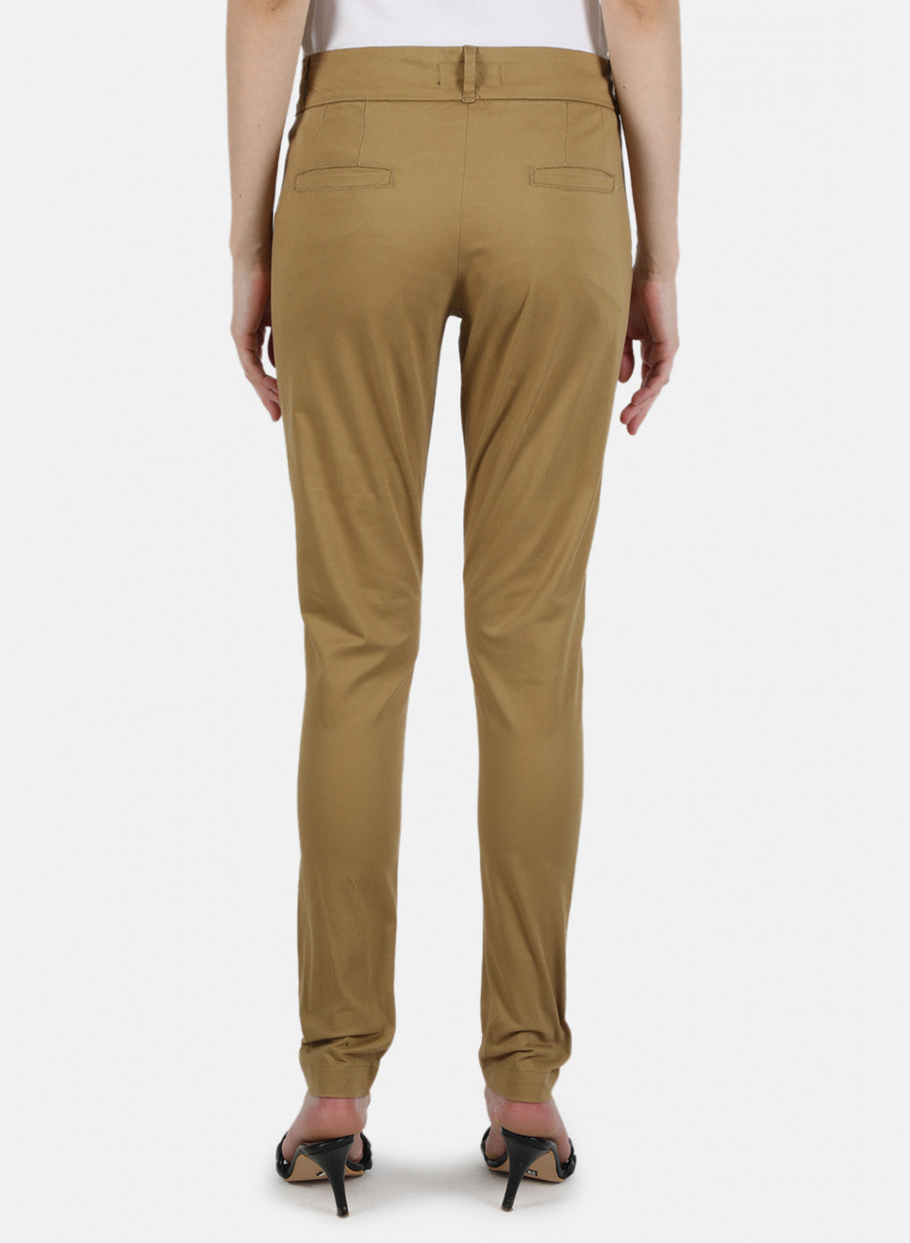 Women Khaki Slim Fit Trouser