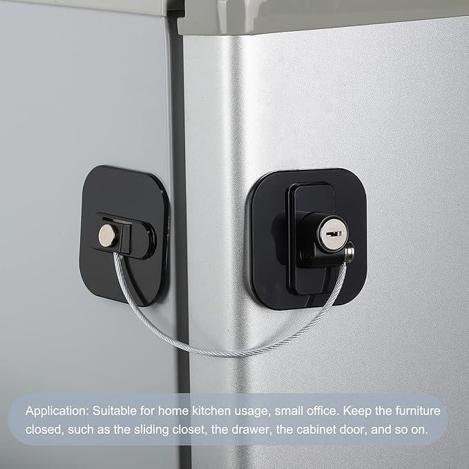 ADHESIVE REFRIGERATOR LOCK WITH KEY