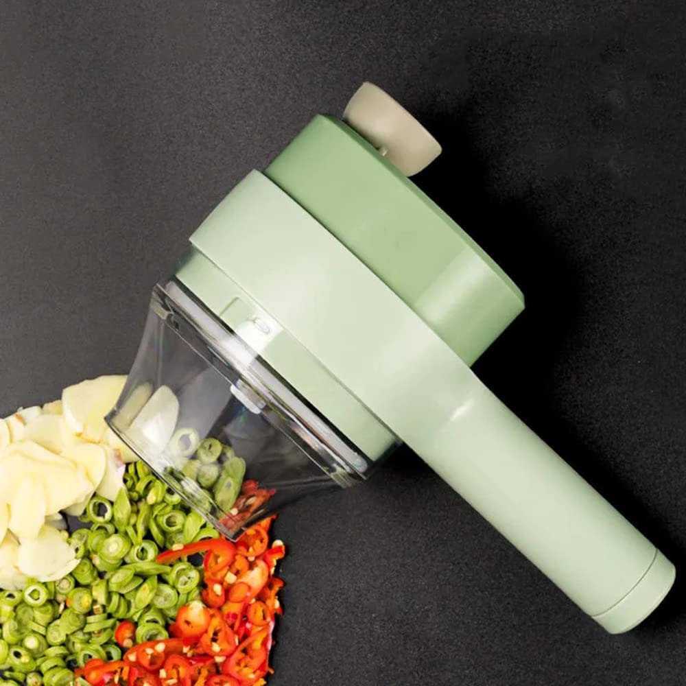 4 In 1 Handheld Rechargeable Vegetable Cutter Chopper