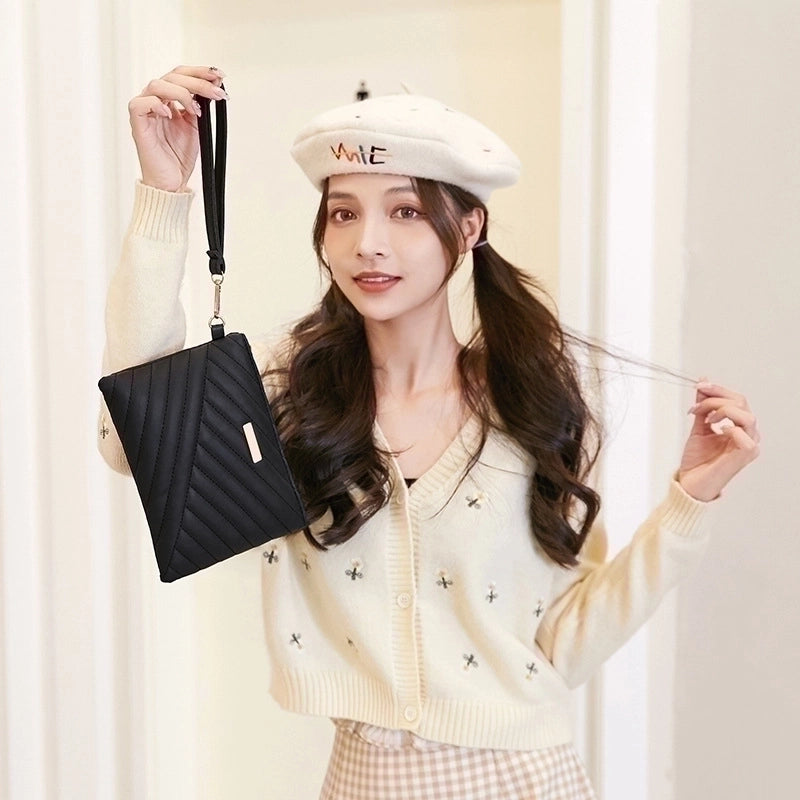Women's Solid Color Pu Leather Zipper Wallets