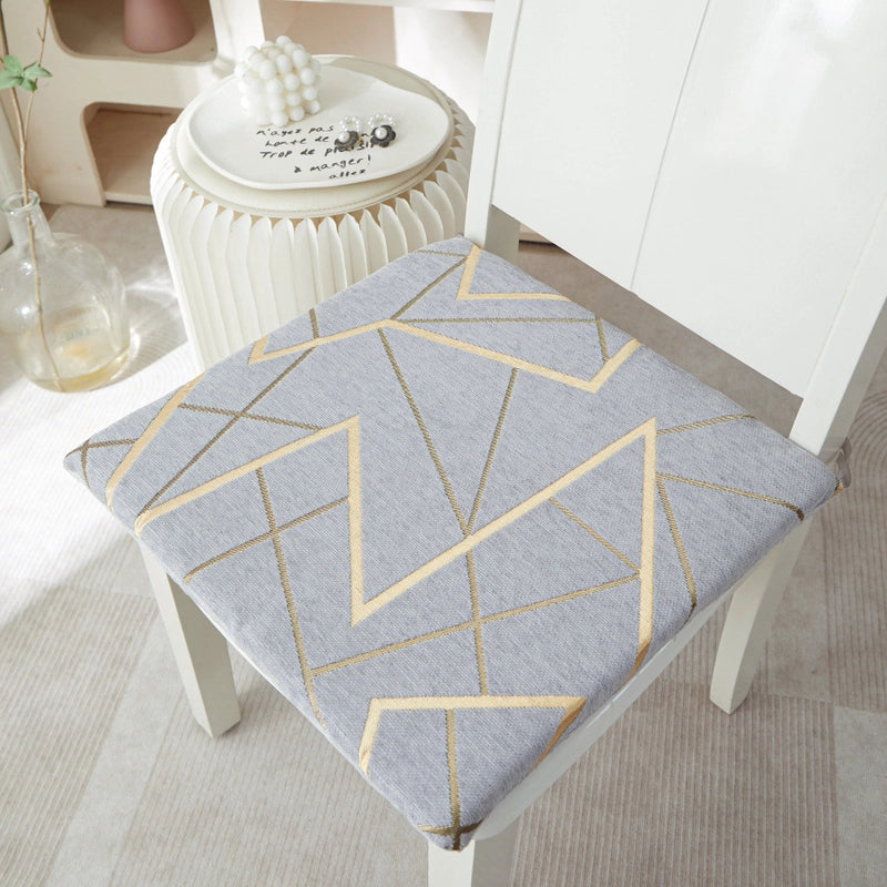 Minimalist Rhombus Cotton Chenille Seat Cushion