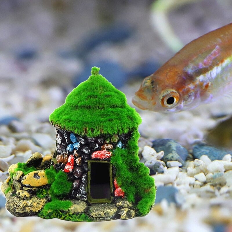 Resin House Betta Cave Ornament For Aquarium