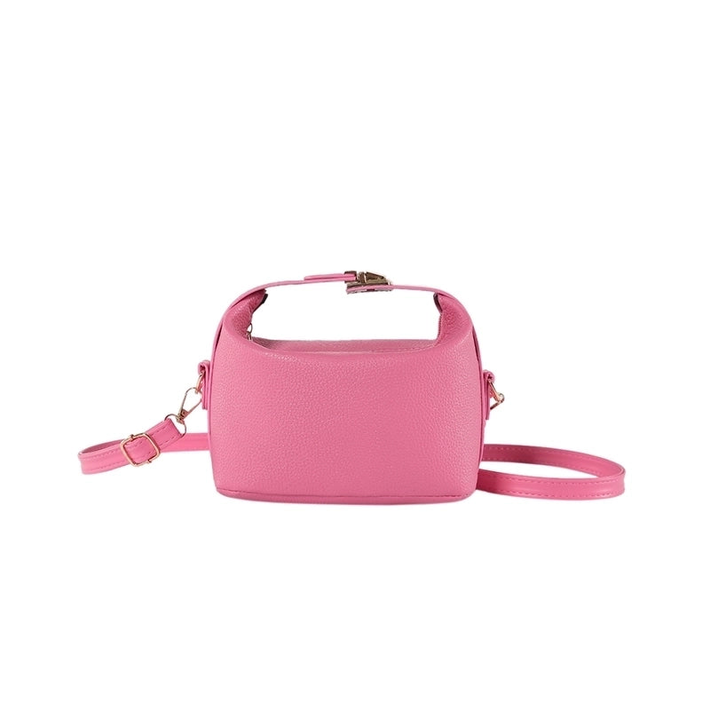 Women's Pu Leather Solid Color Basic Square Zipper Shoulder Bag Handbag Crossbody Bag