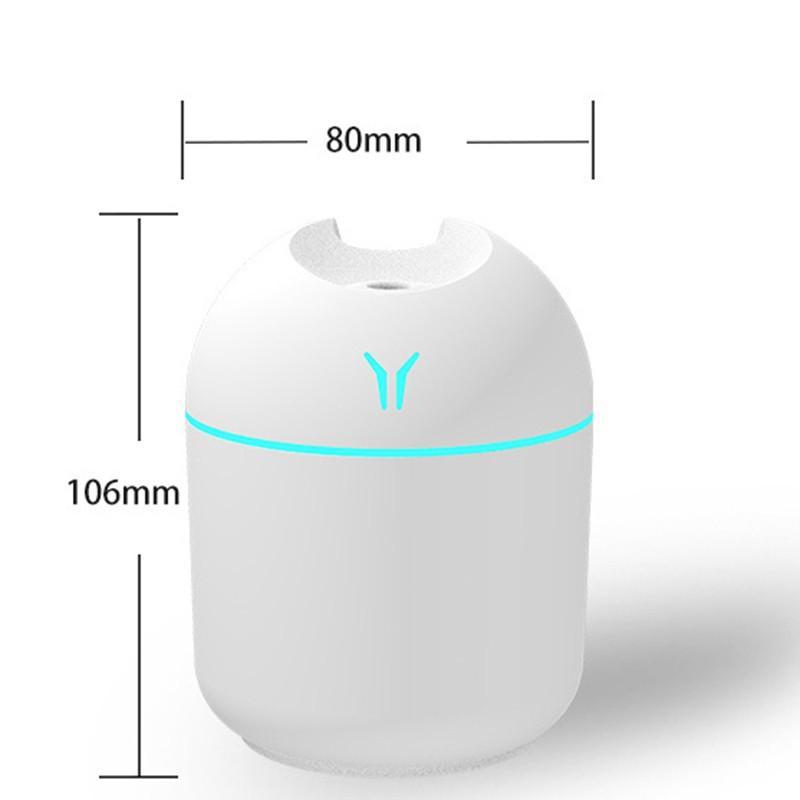 250ML Mini Ultrasonic Air Humidifier Romantic Light USB Essential Oil Diffuser Car Purifier Aroma Anion Mist Maker With LED Lamp