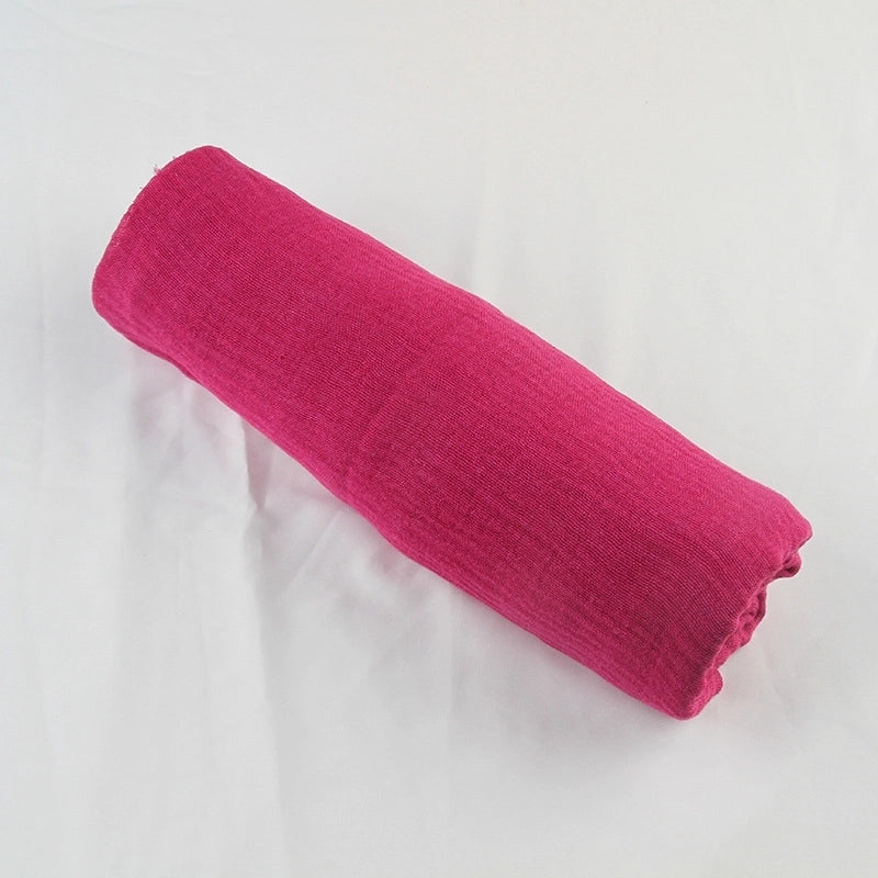Women's Elegant Lady Minimalist Solid Color Cotton And Linen Scarf