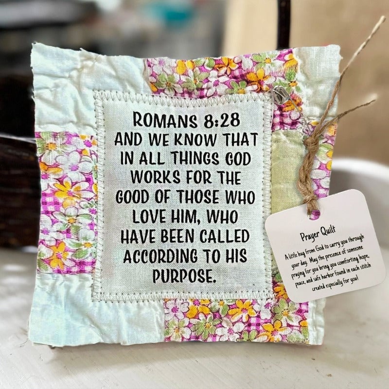 💜✝️Il regalo più incoraggiante e benedetto: una trapunta con preghiera e croce all'interno