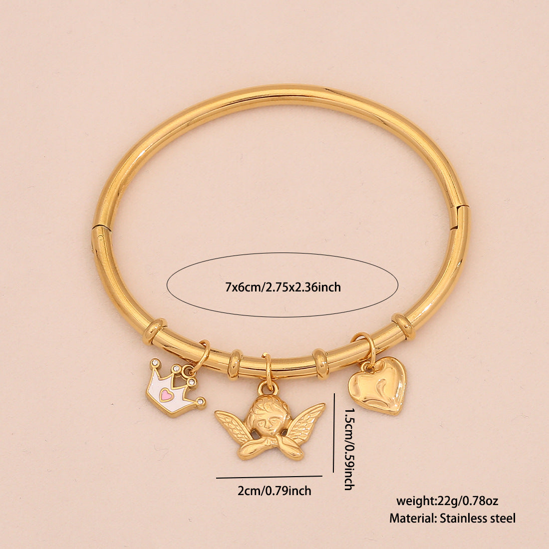 Personalized Ocean Starfish Shell Bracelet Personalized Butterfly Flower Stainless Steel Jewelry B637