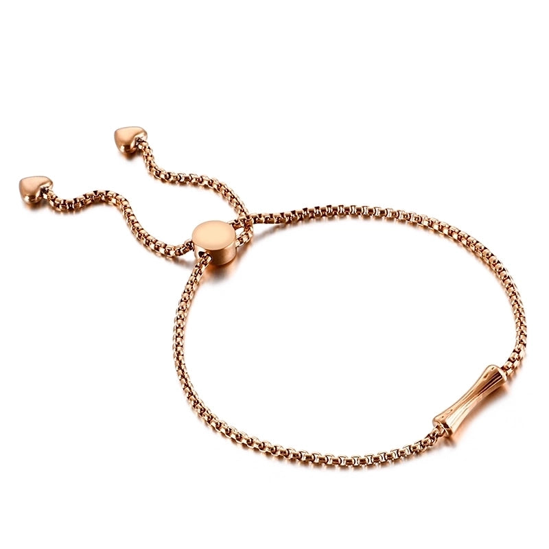 Casual Minimalist Letter Heart Shape Stainless Steel 18K Gold Plated Bracelets In Bulk