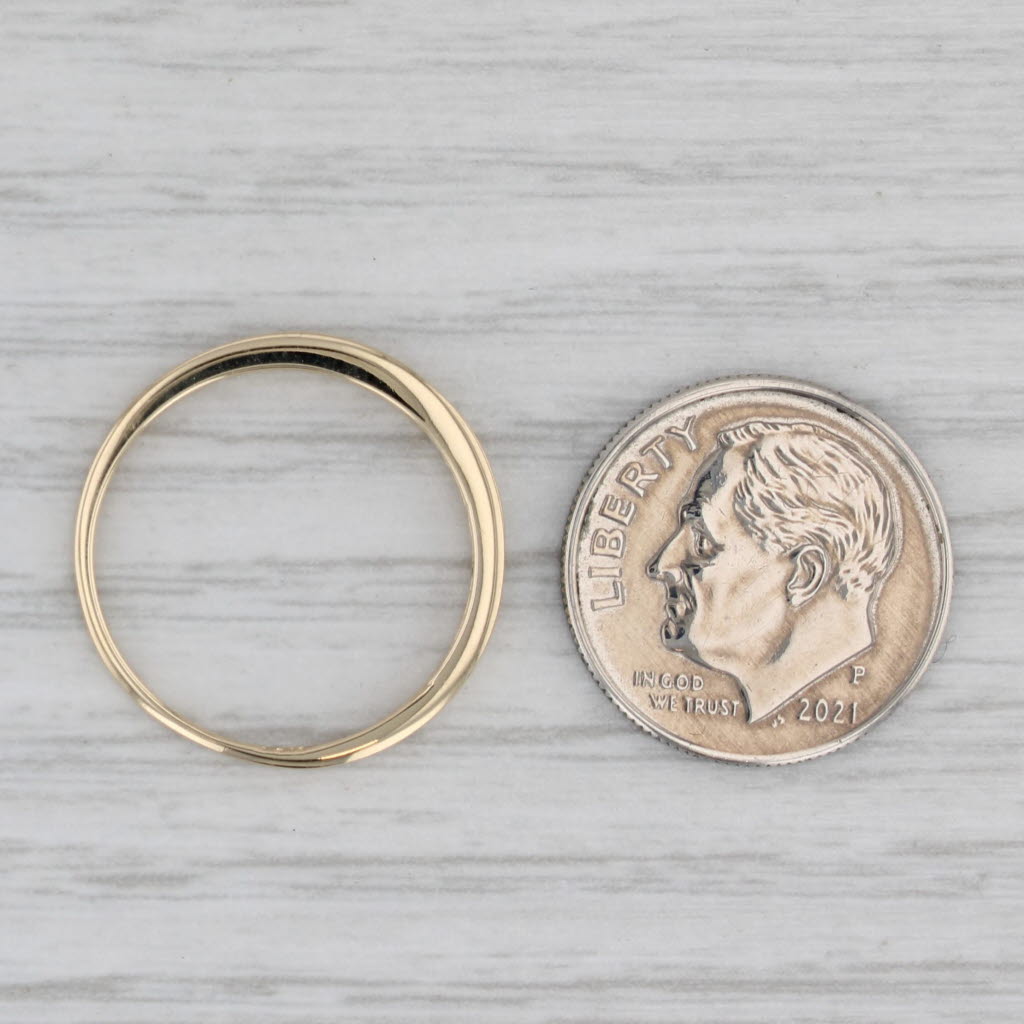 0.23ctw Diamond Wedding Band 14k Yellow Gold Size 6.75 Stackable Anniversary
