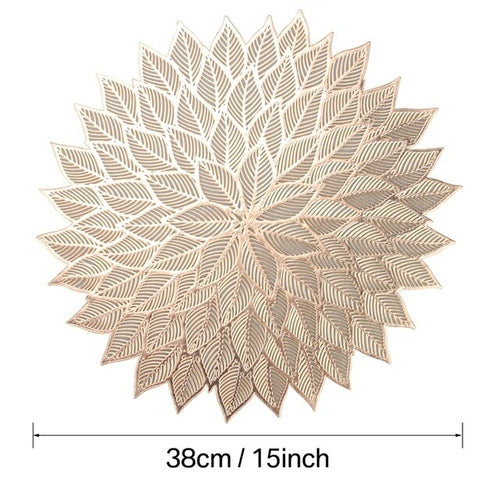 4/8pcs PVC Dandelion Hollow Nordic Style Non-Slip Kitchen Placemat