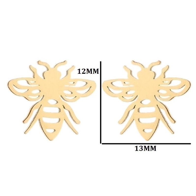 Minimalist Animal 304 Stainless Steel No Inlaid 18K Gold Plated Ear Studs