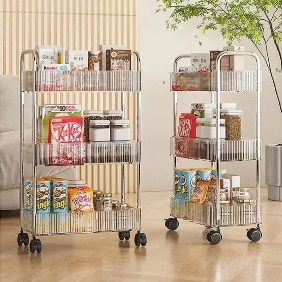 Acrylic Kitchen And Bathroom Storage Trolly