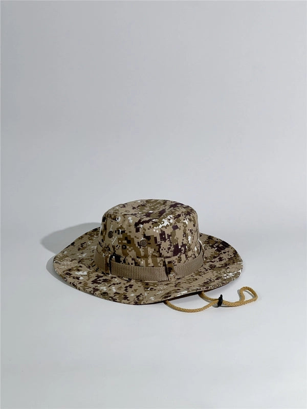 Unisex Tropical Solid Color Wide Eaves Bucket Hat