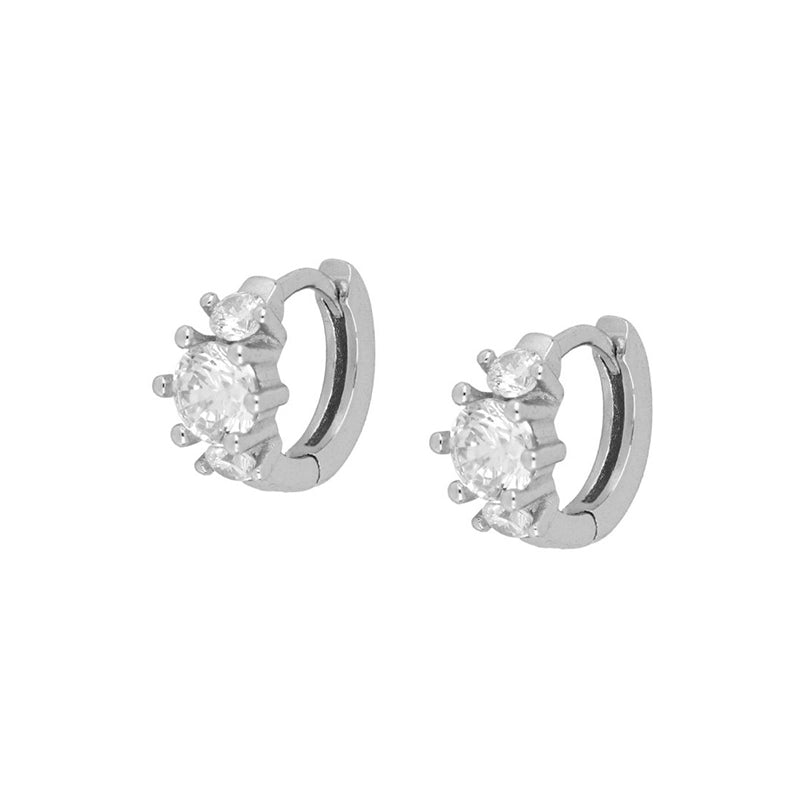 1 Pair Ig Style French Style Minimalist Star Water Droplets Flower Plating Inlay Copper Zircon Gold Plated Earrings