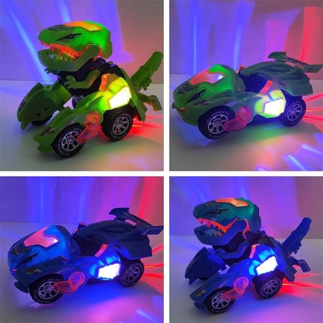 🔥  Special Sale 48% OFF🎁 LED DINOSAUR TRANSFORMATION CAR TOY