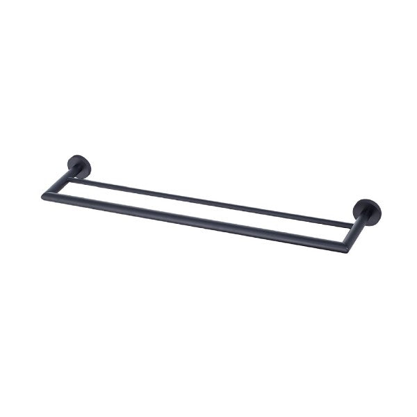 Greens Astro II Double Towel Rail 600mm - Matte Black