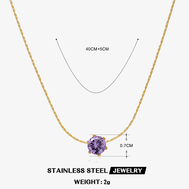 Elegant Geometric 304 Stainless Steel Plating Pendant Necklace