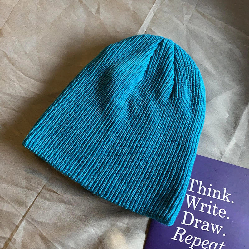 Unisex Basic Solid Color Eaveless Wool Cap