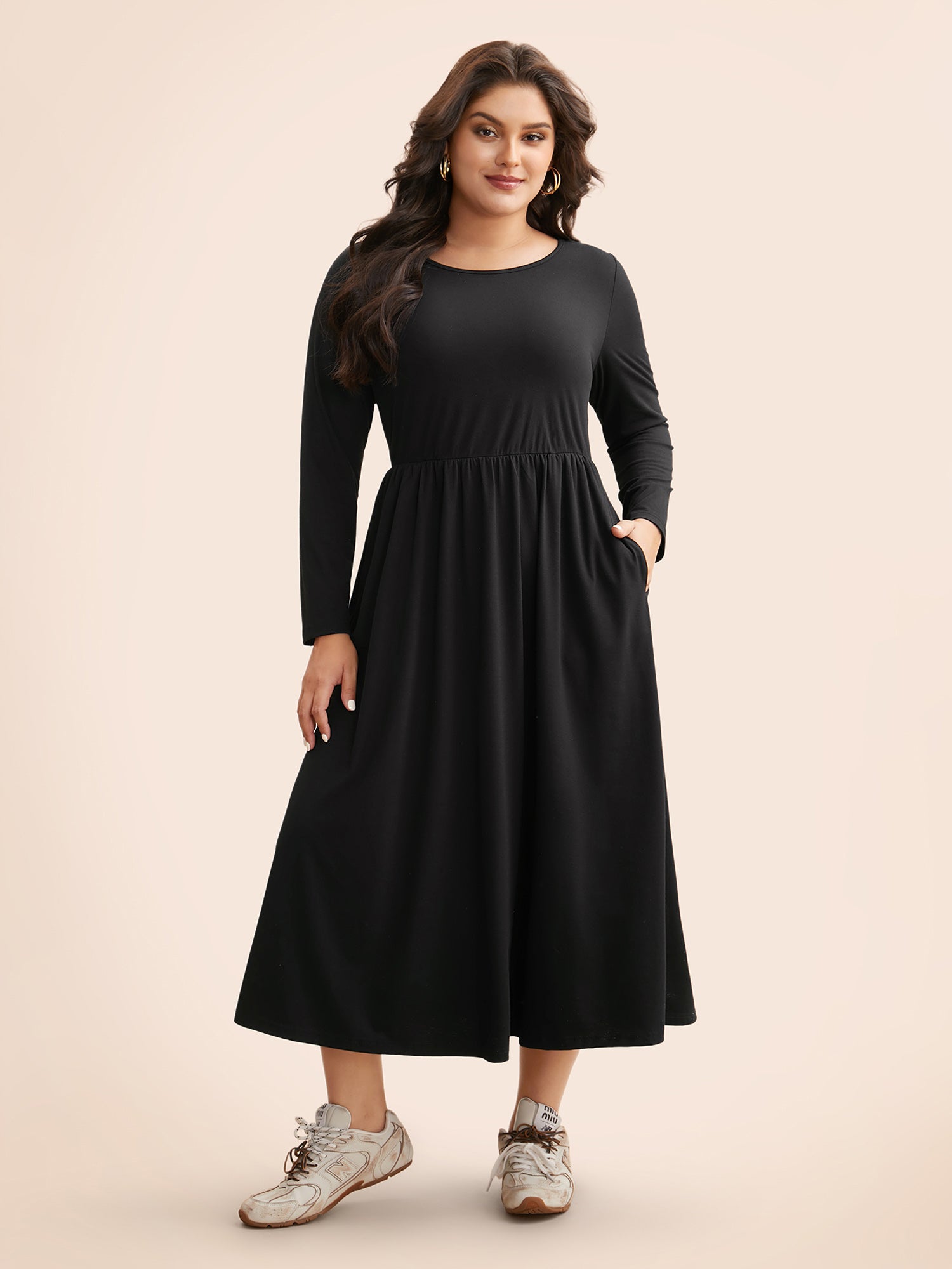 Supersoft Essentials Elastic Waist Midi Dress