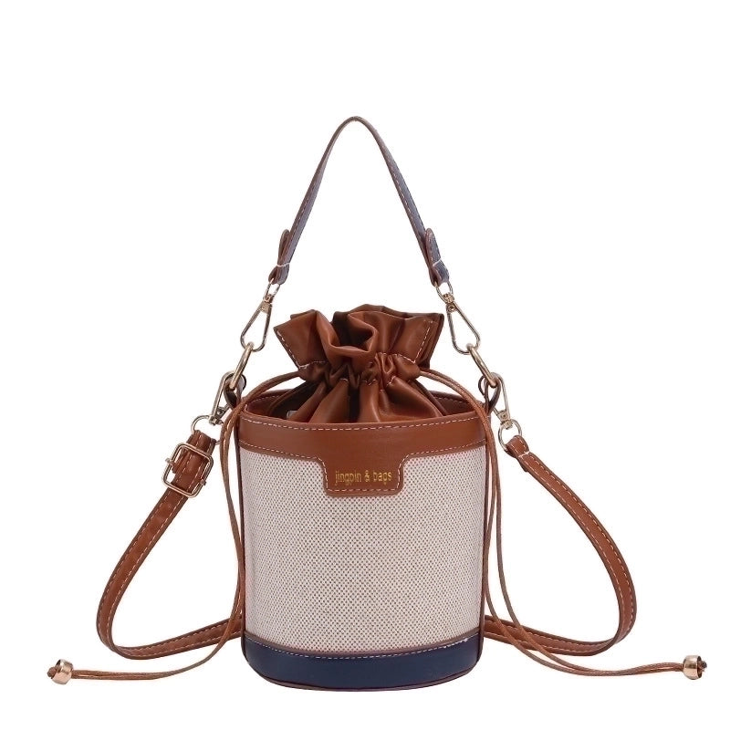 Women's Small Pu Leather Business Bucket Bag