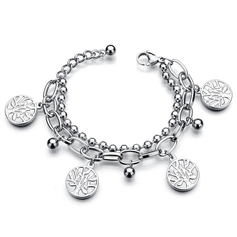 Fashion Geometric 304 Stainless Steel 18K Gold Plated No Inlaid Bracelets In Bulk