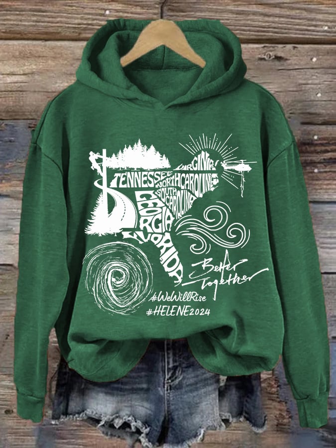 Women's Hurricane Helen Disaster Relief Printed Sweatshirt
