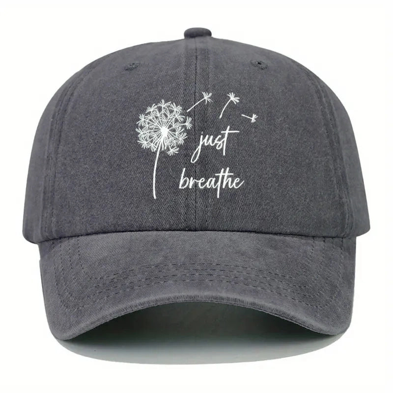 Unisex Casual Modern Style Minimalist Dandelion Printing Wide Eaves Baseball Cap