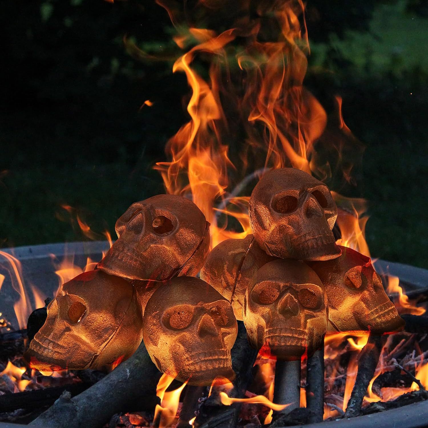 Iron Fireproof Fire Pit Skull