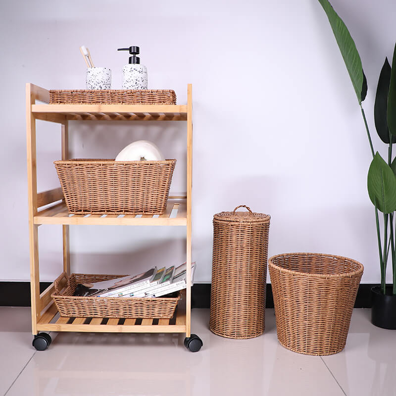 Imitation rattan basket