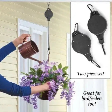 🪴🦜Plant Pulley Set For Garden Baskets Pots. Birds Feeder