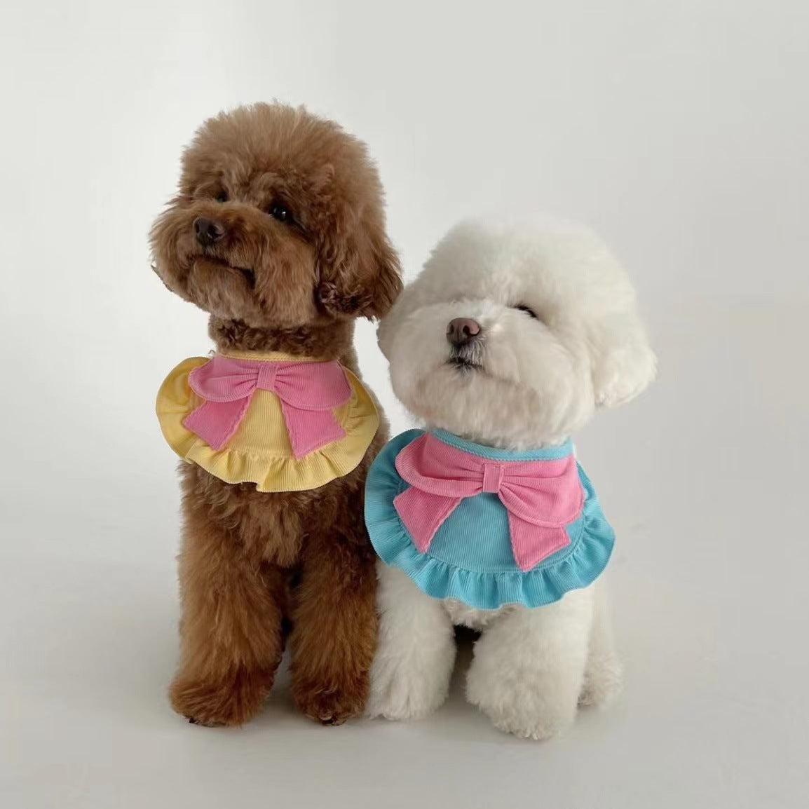 Contrast Color Sweet Dog Cat Bandana Bibs