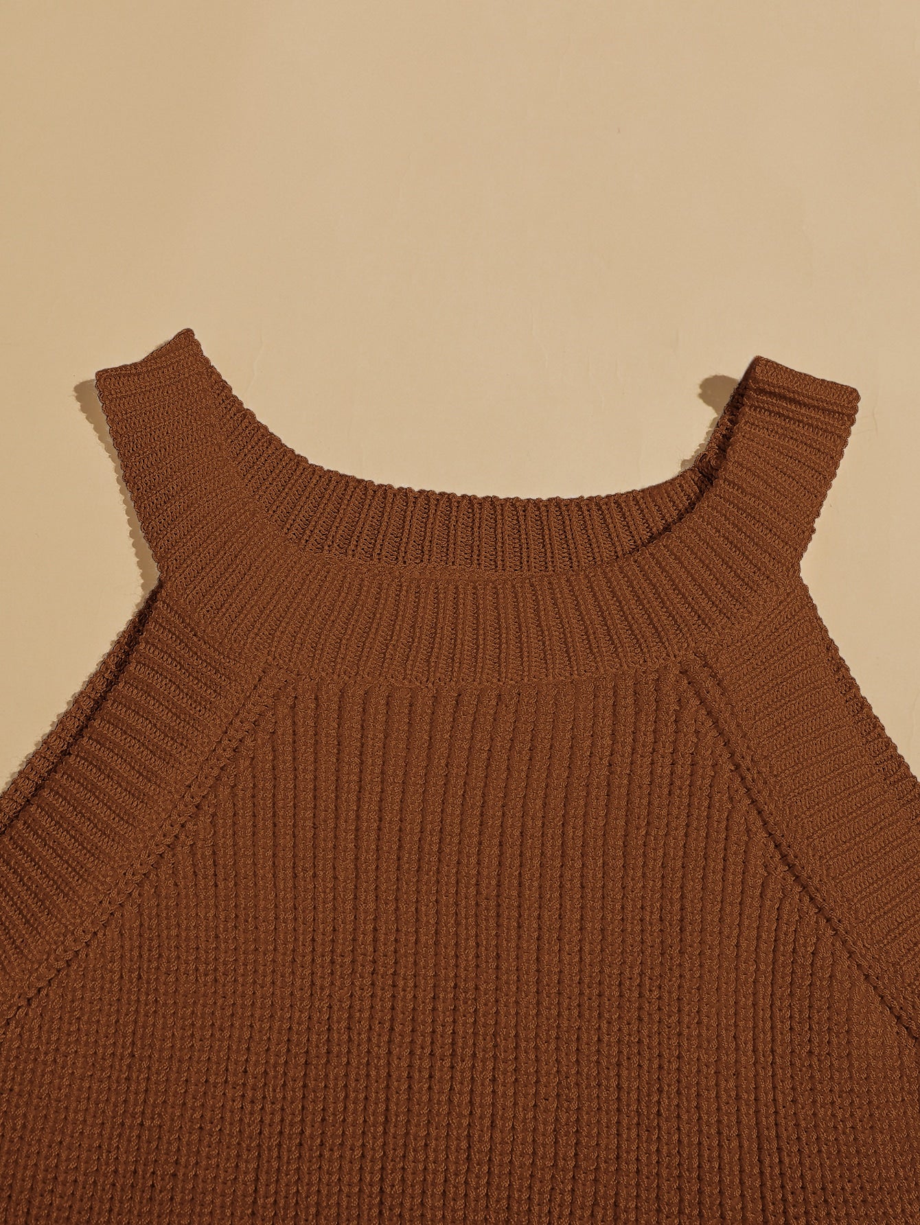 Parien Ribbed Halter Knit Top