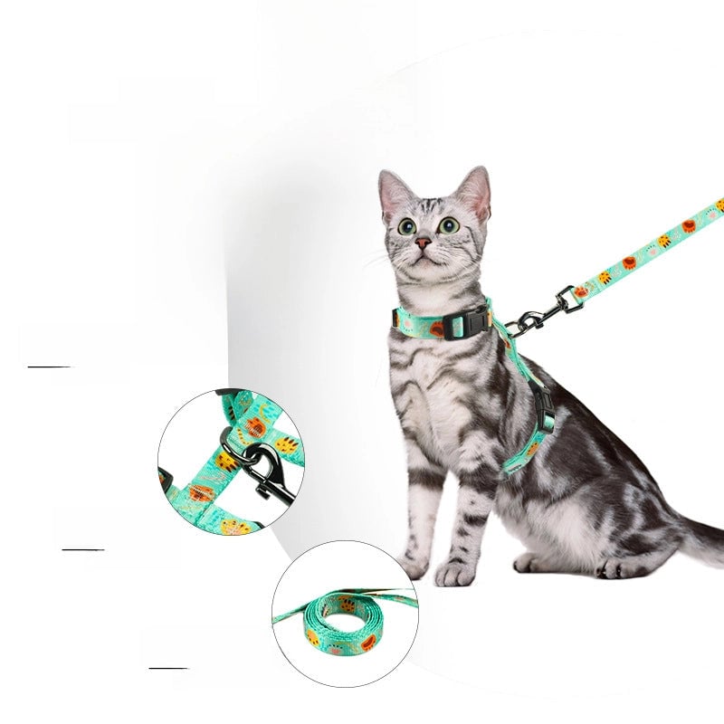 Cat Leash Suit Cat H-shaped Chest Strap Cat Leash Anti-break I-shaped Cat Leash Customization