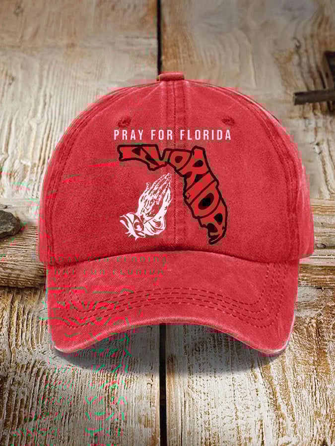 'Pray for Florida' print hat