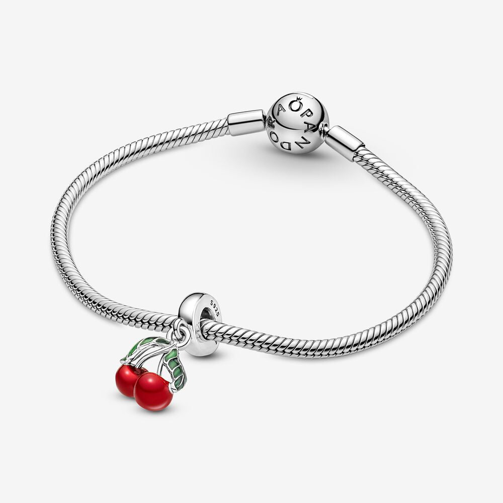 Asymmetrical Cherry Fruit Dangle Pandora Charm