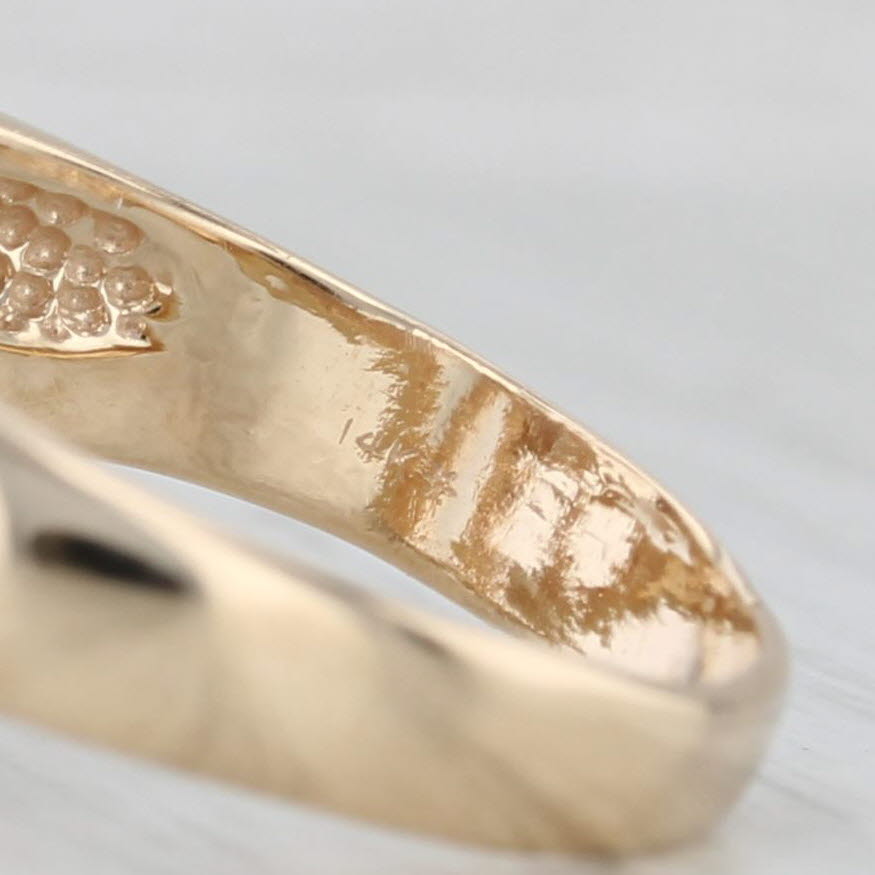 0.43ctw Diamond Abstract Ring 14k Yellow Gold Size 7.75 Cocktail