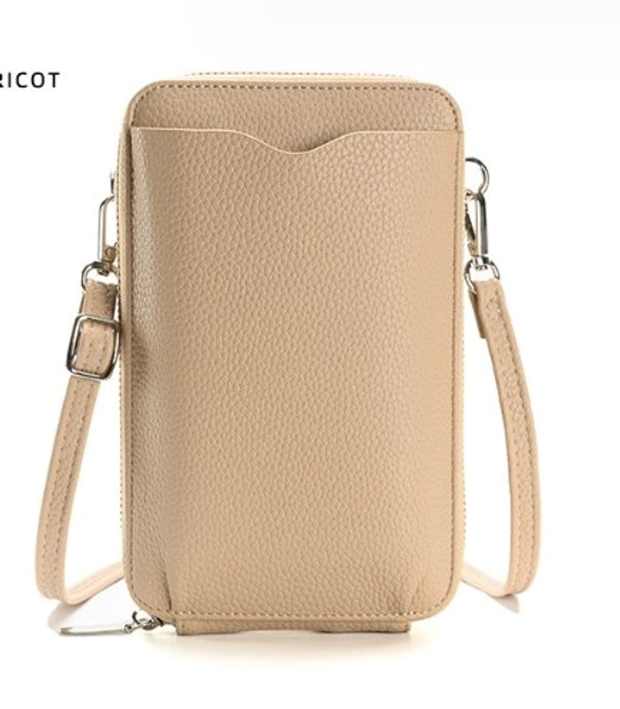 Women's Pu Leather Solid Color Basic Square Zipper Phone Wallets