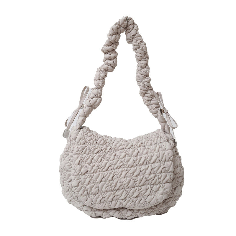 Women's Nylon Solid Color Streetwear Square Flip Cover Underarm Bag
