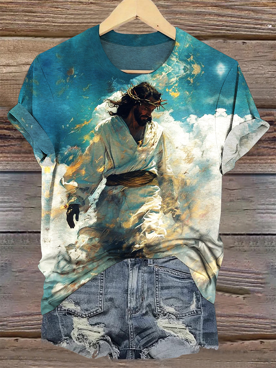 Jesus Print Casual Top