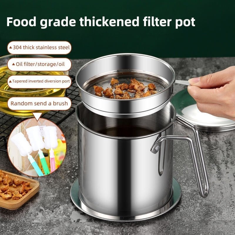 Summer Hot Sale - Stainless Steel Oil Filter Pot