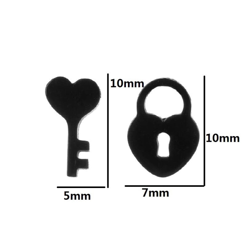 Minimalist Heart Shape Flower Stainless Steel Ear Studs 1 Pair