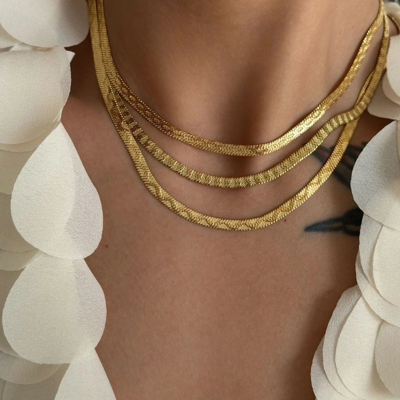 Titanium Steel French Style Plating U Shape Necklace
