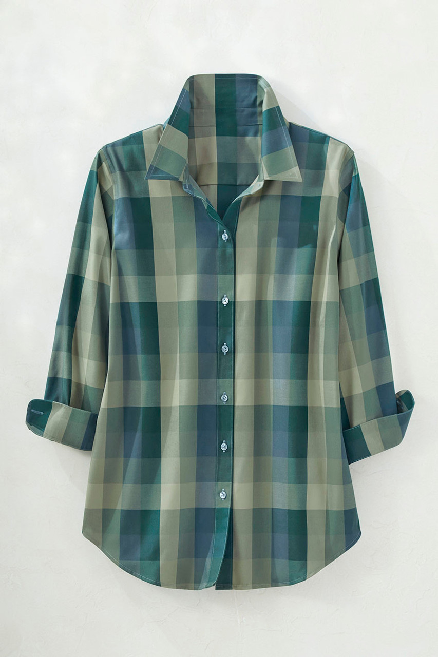 Paxton Plaid 3/4-Sleeve No-Iron Shirt