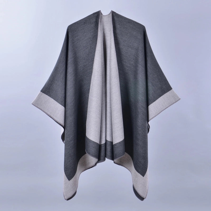 Women's Casual Color Block Imitation Cashmere Shawl