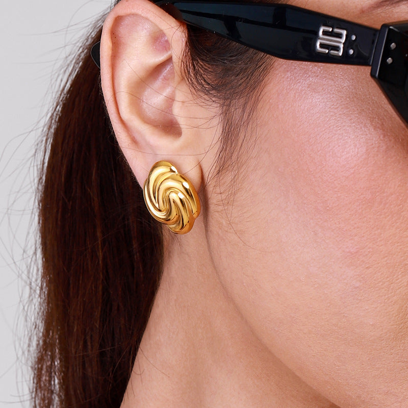Stainless Steel Geometric Earrings Niche Earrings Titanium Steel Earrings Earrings