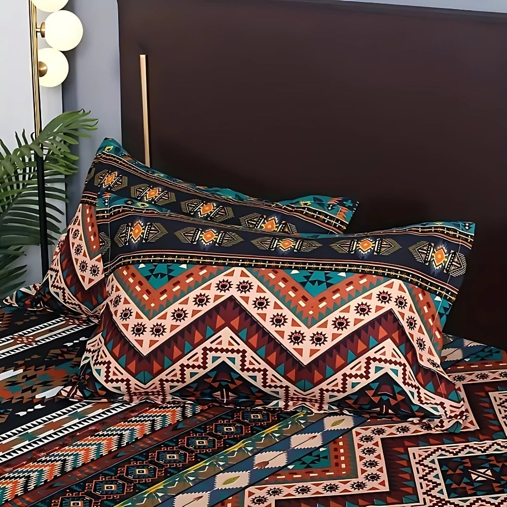 Indara Boho Tribal Print Quilt Cover Set