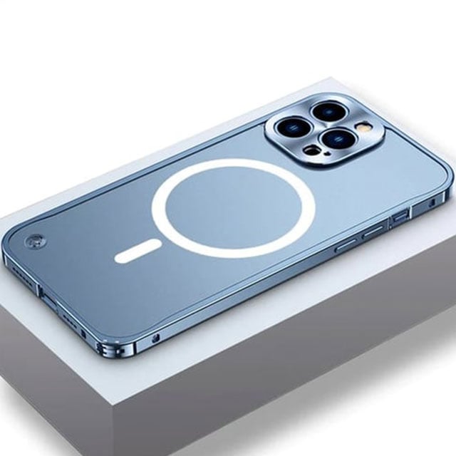 Metal Frame Magnetic charging Case Cover for iPhone