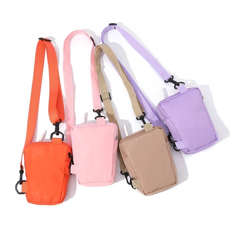 Women's Small Polyester Milk Tea Cute Zipper Coin Purse