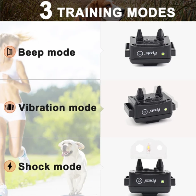 Electric Dog Training Collar With Beep. Vibrate & No Harm Shock