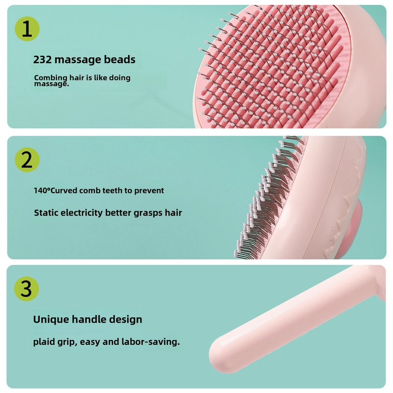 Cat Comb Hair Comb Special Dog Needle Comb Cat Cat Cake Cleaning Anti-Hair Brush Pet Supplies Floating Hair Artifact
